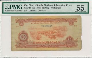National Liberation Front Viet Nam - South 50 Dong Nd (1963) Unissued Pmg 55