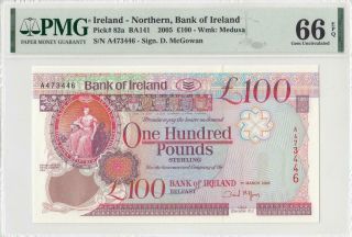 2005 Northern Ireland Belfast 100 Pounds " A " ( (pmg 66 Epq))