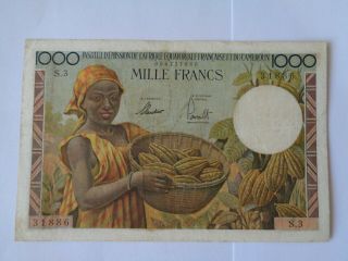 French Equatorial Africa Cameroun,  Cameroon 1000 Francs 1957 /51