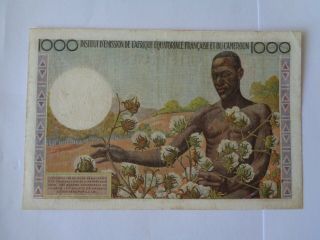 FRENCH EQUATORIAL AFRICA CAMEROUN,  CAMEROON 1000 FRANCS 1957 /51 3