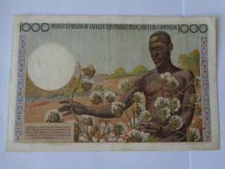 FRENCH EQUATORIAL AFRICA CAMEROUN,  CAMEROON 1000 FRANCS 1957 /51 4