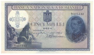 Romania 5000 Lei 1931 Overprint 1940