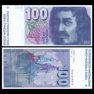 Switzerland 100 Francs,  1992,  P - 57,  Banknote,  Unc