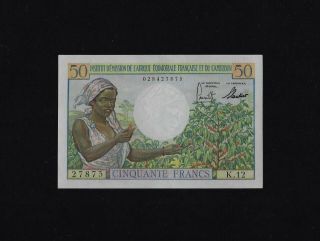 French Equatorial Africa Cameroun 100 Francs 1957 P - 32 Au - Unc