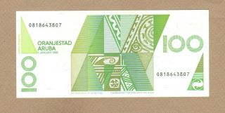 Aruba: 100 Florin Banknote,  (au/unc),  P - 10,  01.  01.  1990,