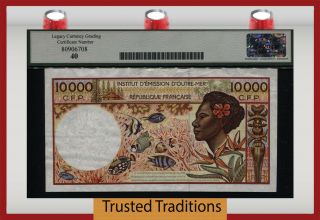 TT PK 4b ND (1985) FRENCH PACIFIC TERRITORIES 10000 FRANCS LCG 40 EXTREMELY FINE 2