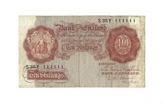 1955 Great Britain 10 Shillings Bank Of England,  Solid 1 