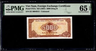 Vietnam/ Foreign Exchange Certificate 5000 Dong B 1987 P - Fx7a Unissued Pmg65