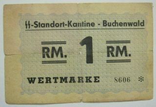 Standort - Kantine,  Buchenwald 1 Rm Wertmarke 8606