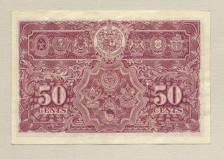Board Of Commissioners Of Currency Malaya Fifty Cent Note