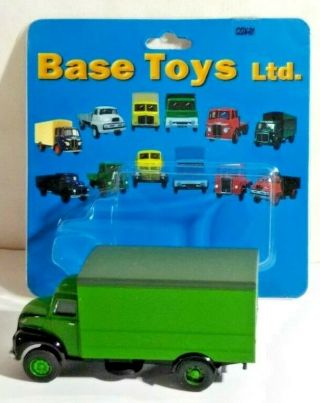 Base Toys Ltd 1:76 Scale Leyland Comet 2 - Axle Box Van - Green - Cov - 01