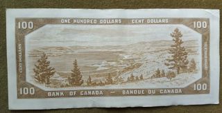 Canada $100 1954 Beattie Coyne Banknote 2