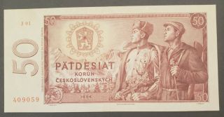 Czechoslovakia 50 Korun 1964 Banknote Gem Unc Not Specimen Very Rare