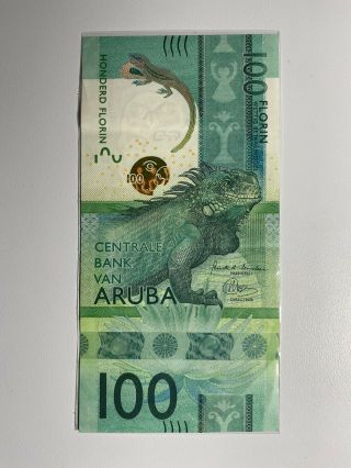Aruba - 100 Florin 2019 Banknote Of The Year Vf - Ef