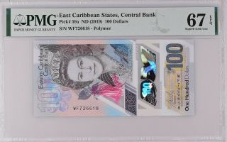 East Caribbean 100 Dollars Nd 2019 P 59 A Gem Unc Pmg 67 Epq