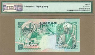 GIBRALTAR: 5 Pounds Banknote,  (UNC PMG66),  P - 25,  01.  07.  1995, 2