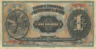 Haiti 1 Gourde Nd.  1920 P 150 Series A Circulated Banknote H10