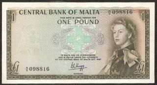 Malta 1 Pound (1969) P:29a Aunc