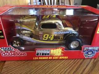 Racing Champions Stock Rod 1933 Ford Highboy Coupe Issue 54 Very Rare 1998 Gold