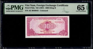 Vietnam/ Foreign Exchange Certificate 1000 Dong B 1987 P - Fx6a Pmg65