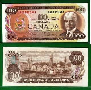 Canada - 1975 Bank Of Canada $100 Dollars P91b Banknote Aunc