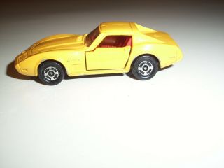 Tomica No.  F21 Chevrolet Corvette Yellow 1977 Made In Japan