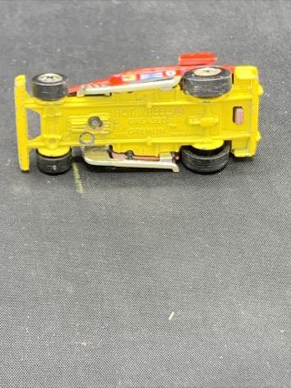 1979 Hot Wheels Greased Gremlin,  Red w/Yellow Accents & Blue/White/Yellow Decals 3