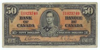Canada P - 63b 50 Dollars 1937 Circulated