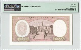 ITALY 10,  000 Lire 1973,  P - 97f,  Banca d ' Italia,  PMG 65 EPQ Gem UNC,  Michelangelo 2