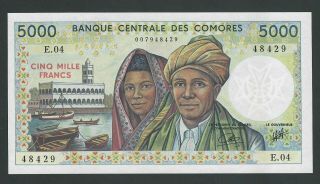 Comores Comoros,  5000 Francs 1984 P - 12b Unc