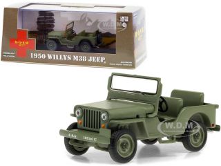 Box 1950 Willys M38 Jeep Green " Mash " Tv Series 1/43 Greenlight 86594