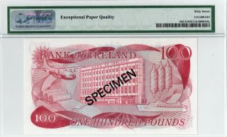 Ireland 1978 Bank of Ireland 100 Pounds SPECIMEN.  Pick 64cs1 2