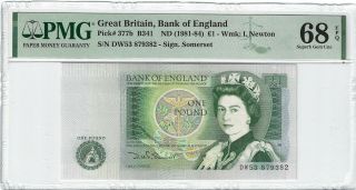 P - 377b 1981 - 84 1 Pound,  Great Britain,  Bank Of England,  Pmg 68epq,