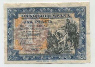 Spain España 1 Peseta 1 - 6 - 1940 Pick 121.  A Xf,  Circulated Banknote