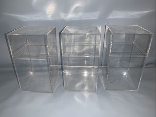 3 Clear Plastic Display Case/box.  3.  5 " X 6.  5 " X 3.  5 "
