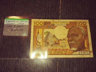 1963 Equatorial African States 100 Francs Note