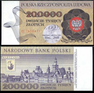Poland 2000000 Zlotych 1989 P 155 Unc Nr