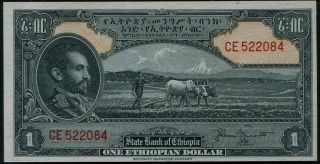 Ethiopia 1 Dollar Banknote Unc