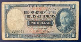 Straits Settlements Dollar 1935 Banknote