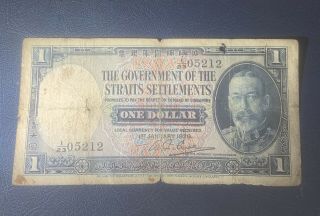 Straits Settlements Gov 1935 1 Dollar ‘ King George V Series’ I/23 F,