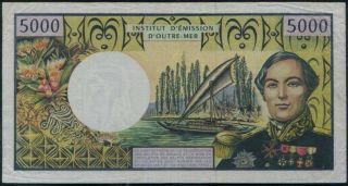Comptoirs Français du Pacifique (Pacific Territories) 5000 Francs Banknote FV$52 2