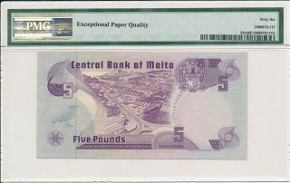 Bank Centrali Malta 5 Liri 1967 PMG 66EPQ 3