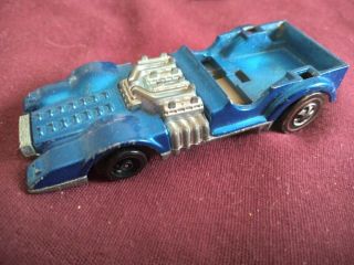 1970 Hot Wheels Jet Threat Blue Car & 1970 Mutt Mobile 3
