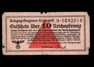 Germany 10 Reichspfennig 1939 - 1944 Prisoner Of War Pow Camp