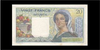Caledonia Noumea (French Indochina) 20 francs 1951. ,  XF 2