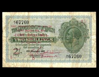 Malta 1 Shilling On 2 Shillings 1918 (1940) P - 15