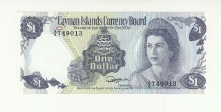 Cayman Islands 1 Dollar 1974 Aunc/unc Qeii @