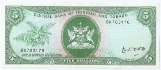 Trinidad And Tobago 5 Dollars 1964 (1977) B.  Signature 4.  Linn Ohb Rare