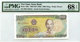 Vietnam 1000 Dong 1988 State Bank Gem Unc Pick 106 A Lucky Money Value $300