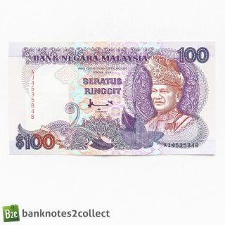 Malaysia: 1 X 100 Malaysia Ringgit Banknote.